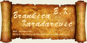 Brankica Karadarević vizit kartica